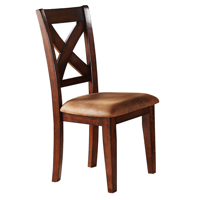 Alcott Hill® Mannox Cross Back Side Chair in Dark Brown & Reviews Wayfair